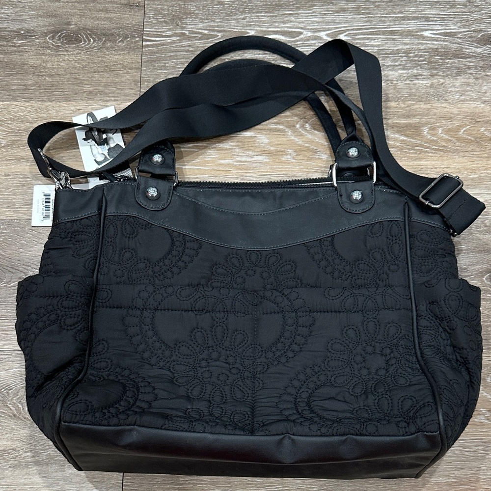 NWT! Petunia Pickle Bottom Black City Carryall Shoulder/Diaper Bag - Picture 14 of 16